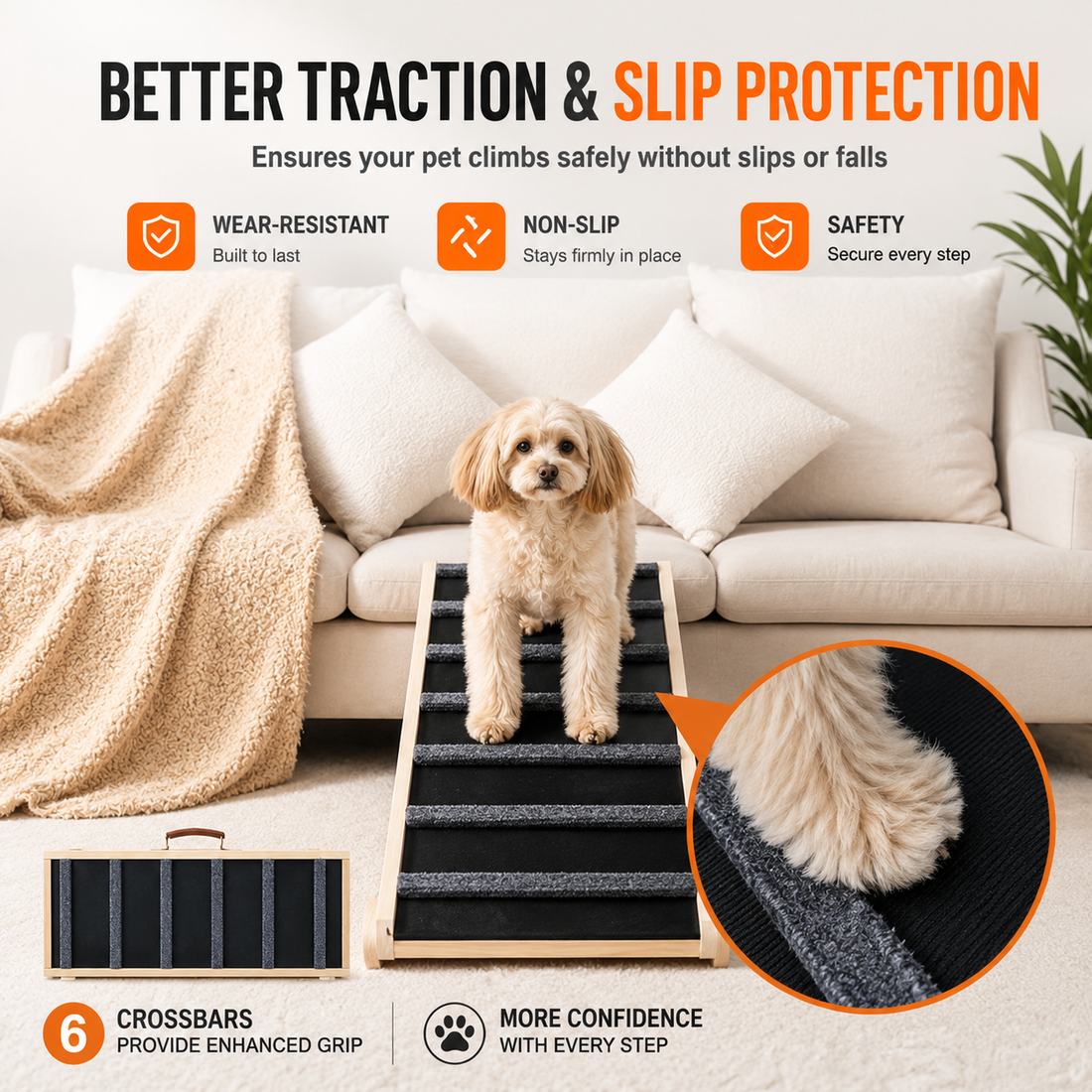 GentleRise™ Adjustable Pet Ramp