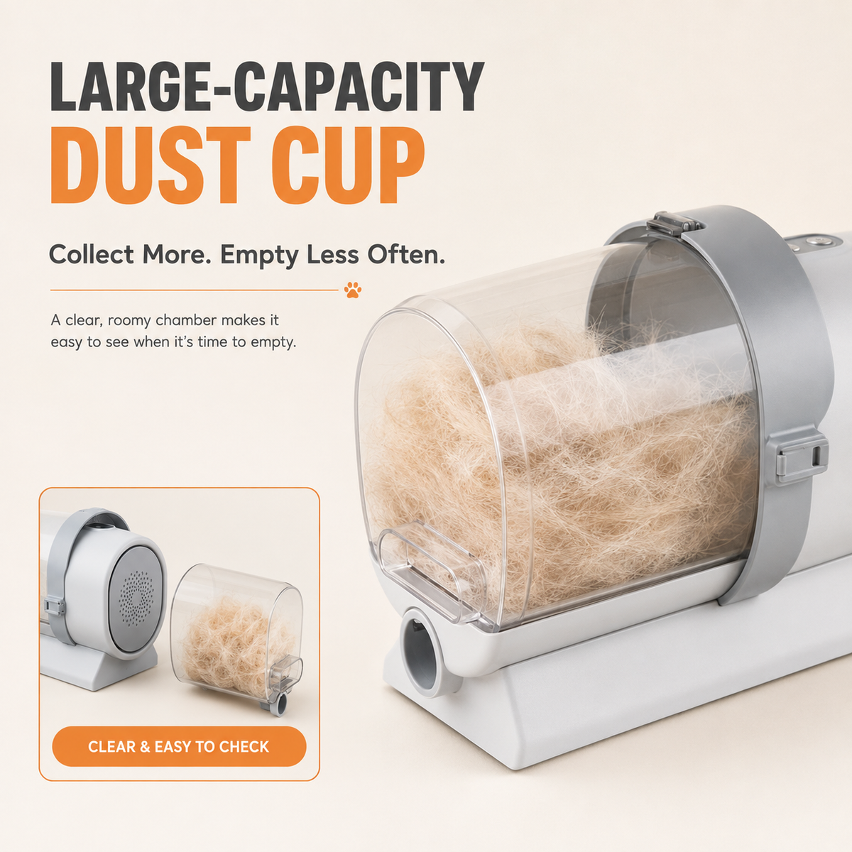 Close-up of ShedAway grooming vacuum kit attachments