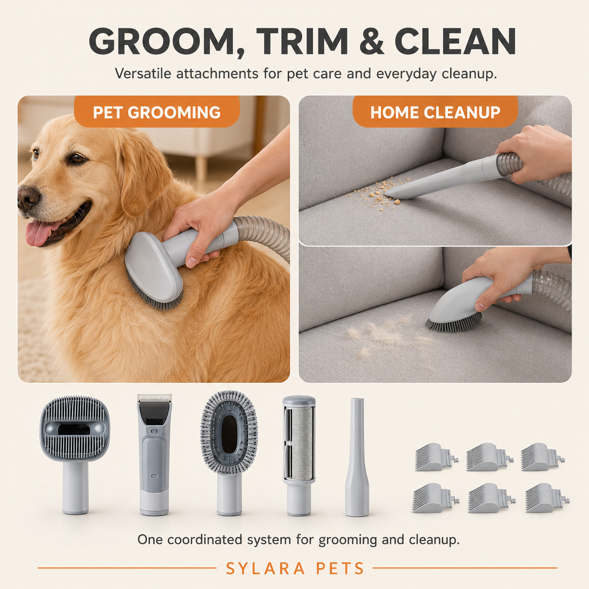 ShedAway grooming vacuum kit for dogs and cats