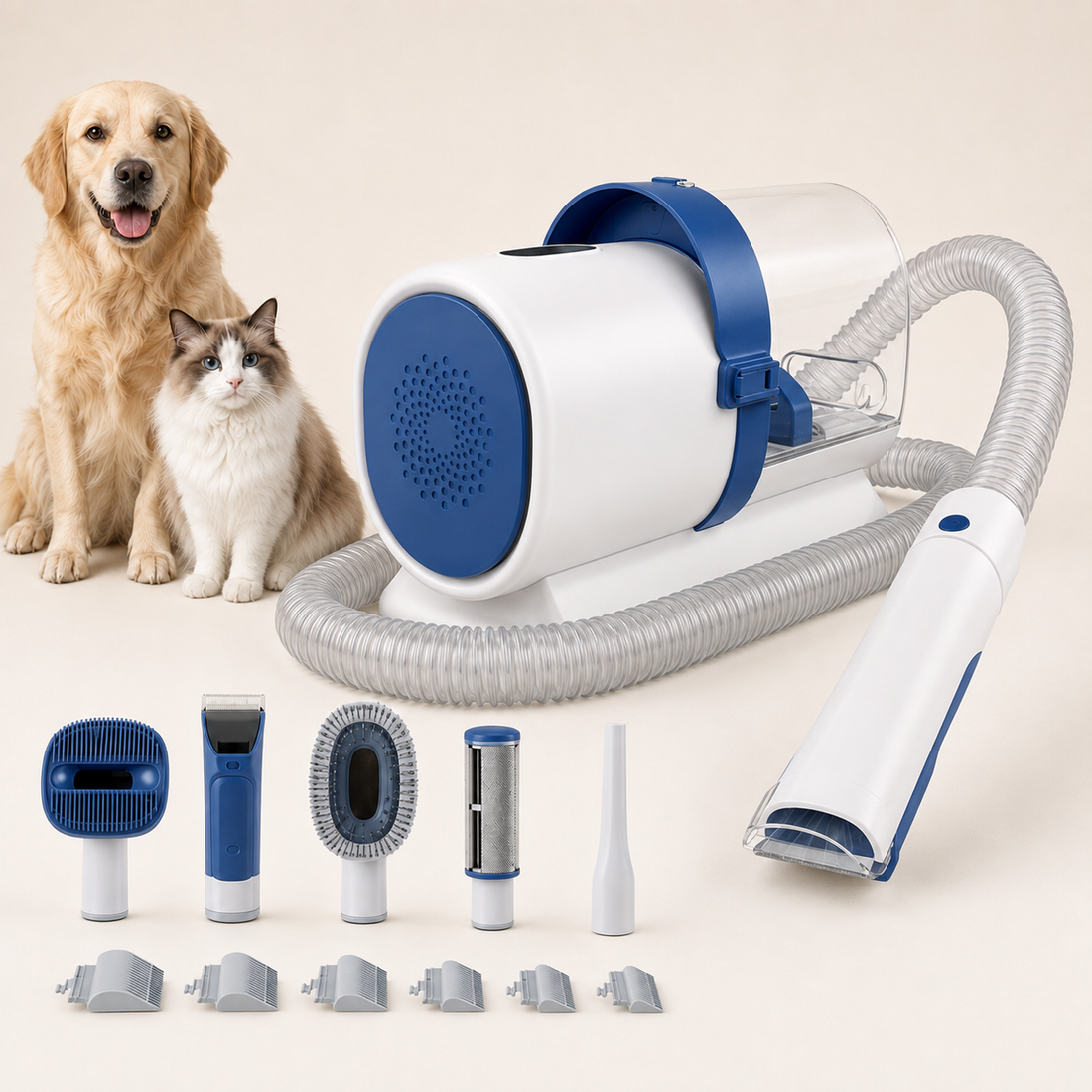 Sylara ShedAway cordless pet grooming vacuum kit