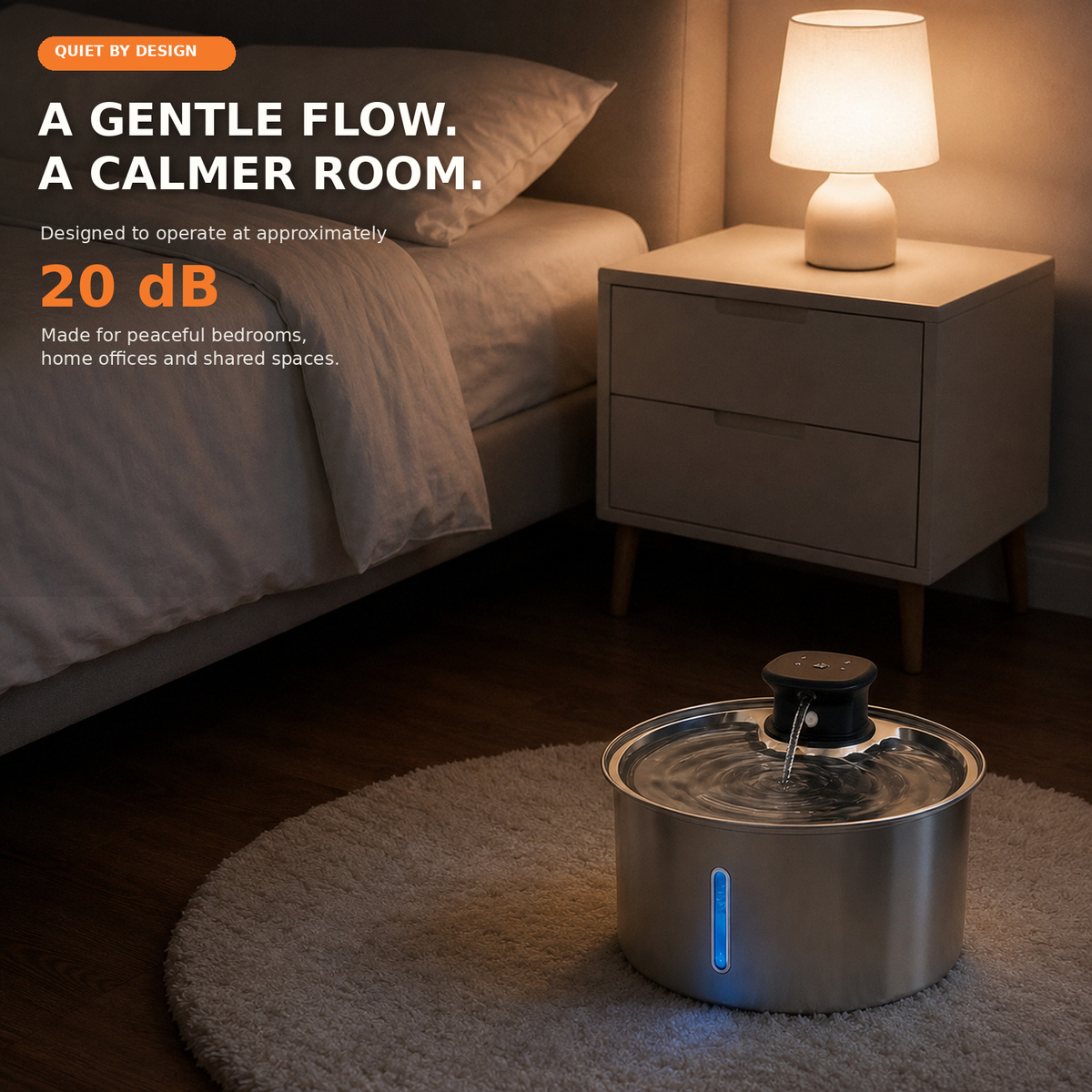 Sylara HaloFlow™ Cordless Pet Fountain