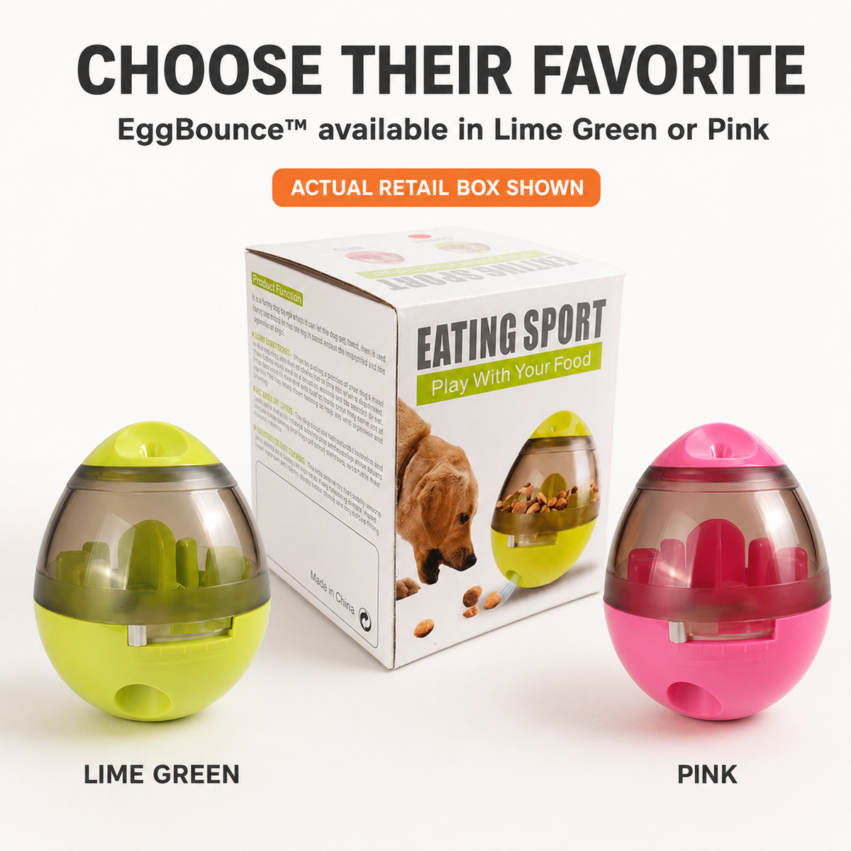 EggBounce™ Interactive Treat Puzzle & Slow Feeder